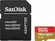 Sandisk Extreme microSDXC 128GB Class 10 U3 V30 A2 UHS-I με αντάπτορα