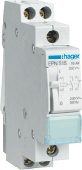 Hager Phase Relay Latching 16A 1NO+1NC 230VAC/110VDC with Voltage 230V