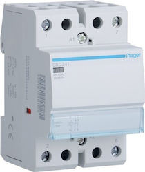 Hager 2NC Phase Relays Strom 40A Double Pole wi...