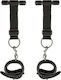 Easytoys Fetish Collection Over the Door Wrist Cuffs Door Restraint Set in Black Color