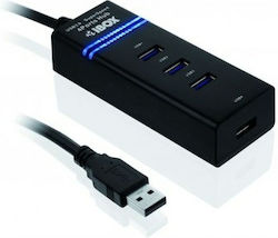 iBox USB Hub 4 Θυρών (USB-A) IUH3FB iBox USB Hub 4 Θυρών (USB-A) IUH3FB