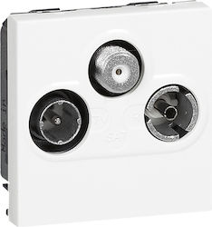 Legrand Mosaic TV, Satellite, and Radio Antenna Socket in White color 078786