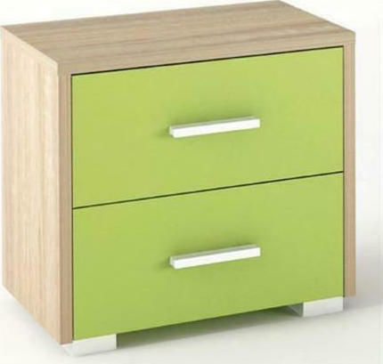 Νο.7 Kinder Nachttisch Hölzernes Oak-Green 50x34x48cm Νο.7 Kinder Nachttisch Hölzernes Oak-Green 50x34x48cm