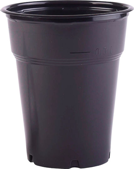 Plastika THrakis Pahar de unică folosință Plastic Negru 300ml 50buc