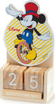 Christening Favor with Calendar Mickey made of Wood