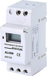 Alion AHC15A Ψηφιακός Χρονοδιακόπτης Ράγας Εβδομαδιαίος με Εφεδρεία 15 Ημέρες 24V