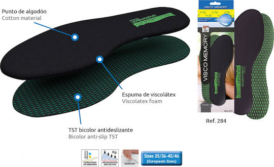 Memor Anatomische Einlegesohlen für Schuhe mit Memory-Schaum 2 Stück