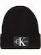 Beanie Ανδρικός Σκούφος με Rib Πλέξη σε Μαύρο χρώμα