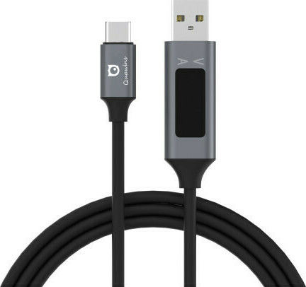 Quawins QC3.0 USB V/A Bildschirm Ladekabel E-Zigarettenladegerät in Schwarz Farbe
