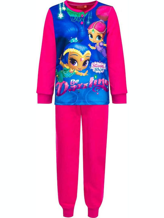 Nickelodeon Παιδική Πιτζάμα Χειμωνιάτικη Fleece Φούξια HQ7757