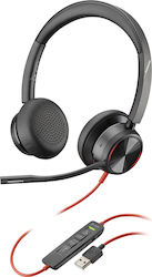 Poly Blackwire 8225 Microsoft On Ear Multimedia Headphone with Microphone USB-A