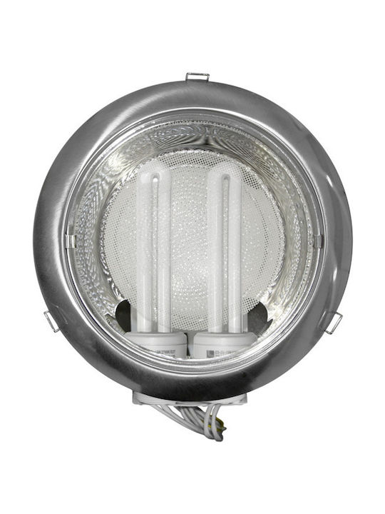 Adeleq WL-8068 Ceiling Mount Light 23cm Silver with Socket E27
