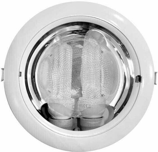 Adeleq WL-8095 Πλαφονιέρα Οροφής 23εκ. Λευκή με Ντουί E27
