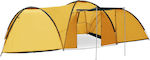 vidaXL Igloo Campingzelt Iglu Gelb für 8 Personen 450x240x190cm.