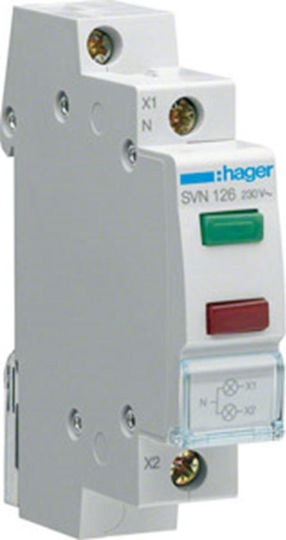 Hager Double Panel Indicator Red Light