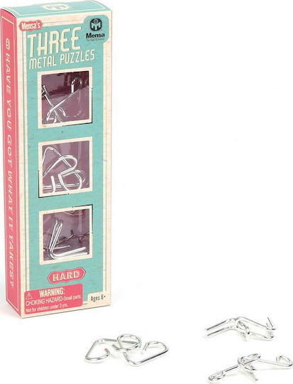 Mensa Hard Wire Puzzles Γρίφος από Μέταλλο για 6+ Ετών IQ-1072A