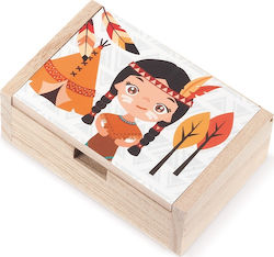 Christening Favor with Box Indian LN940 made of Wood