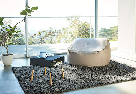 Square Side Table Short Metal Black M35xW35xH35cm