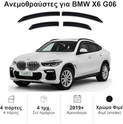 Heko Set Deflectoare Vânt Față și Spate Dark Fime Pentru BMW X6 4 Bucăți 11191