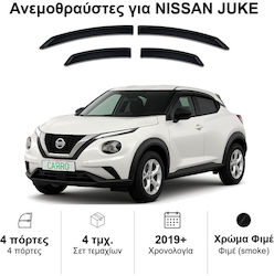 Heko Σετ Ανεμοθραύστες Μπροστινοί και Πίσω Σκούρο Φιμέ για Nissan Juke 4τμχ 24305 Heko Σετ Ανεμοθραύστες Μπροστινοί και Πίσω Σκούρο Φιμέ για Nissan Juke 4τμχ 24305