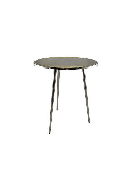 Nest Side Round Metal Side Table Silver L43xW43xH46cm