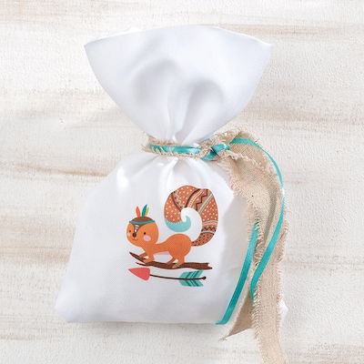 Christening Favor in Pouch Σκιουράκι Ινδιάνος made of Fabric