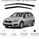 Heko Set of Windbreakers Front and Rear Car Dark Fime for BMW Series 2 4pcs