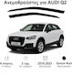 Heko Set of Windbreakers Front Car Dark Fime for Audi Q2 5D 2016 2pcs