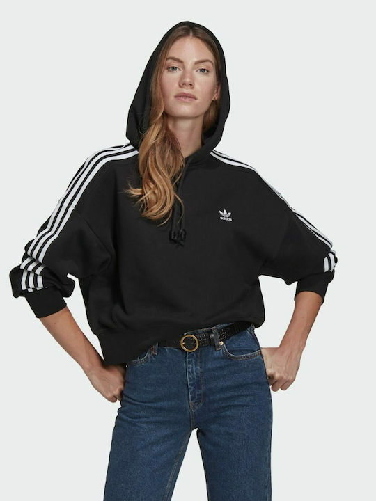 Adicolor Classics Gekürzt Damen Sweatshirt Kapuzen Schwarz