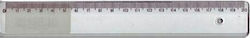 Ruler Plastic Transparent 20cm Πατούρα