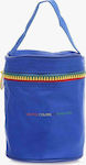 Benetton Pencil Case Barrel with 1 Compartment Blue