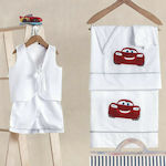 Disney Baptism Towel Set Cars Mcqueen Λευκό