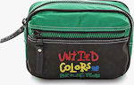 Benetton Pencil Case with 2 Compartments Green