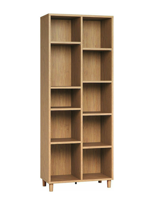 Simple Bibliotecă pardoseală Lemn Gri 75.5x38x194.5cm