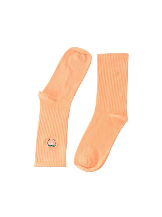 Salmon Unisex Cotton Socks