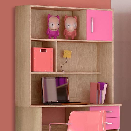 14 Regal Wandhalterung Oak-Pink 100x30x100cm
