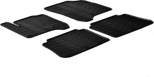 Gledring Σετ Μπροστινά και Πίσω Πατάκια 4τμχ για Citroen C3 Picasso 2009-2017 Μαύρα