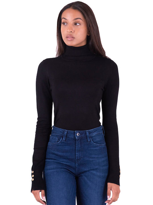 SILVIAN HEACH 'MUPPET' KNITTED TURTLENECK FOR WOMEN SHA20009-BLACK (BLACK)