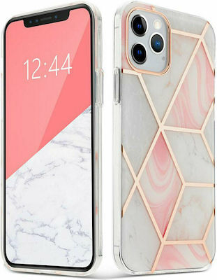Tech-Protect Marble Umschlag Rückseite Silikon Rosa (iPhone 12 mini) 01IPH1793