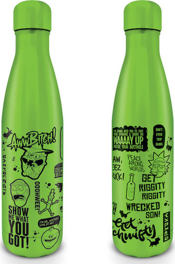 Pyramid International Rick and Morty Παιδικό Παγούρι Θερμός Ανοξείδωτο με Βιδωτό Καπάκι Non Spill Πράσινο 540ml