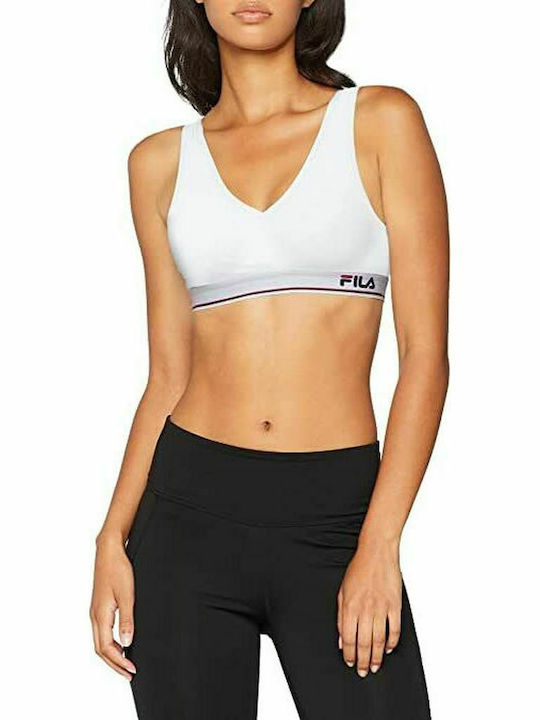 FILA Women's Sports Bra without Padding White