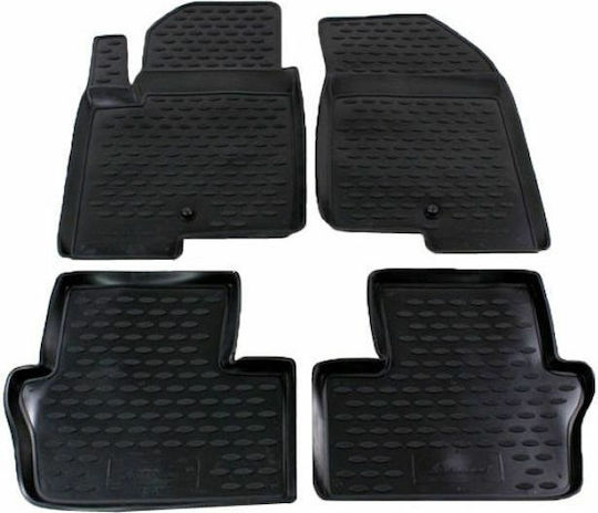 Auto Gs Set of Front and Rear Mats 5pcs Tray Type for BMW Series 7 Black