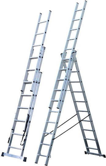 Inox Kiss Τριπλή Σκάλα Αλουμινίου 3x10