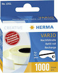 Herma 1000Stück Klebeetiketten Vario Hermafix Refill Pack in Weiß Farbe 12x13mm