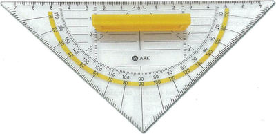 Ark Geometric Triangle Plastic Transparent with Handle Γεωδετικό