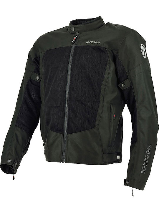 Richa Airbender Sommer Herren Motorradjacke Schwarz Schwarz