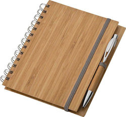 Macma Werbeatrikel Notebook Spiral A5 with Elastic and Pen Holder Brown