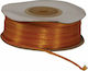 Ribbon Satin In Orange Colour Κορδέλα Σατέν Διπλής Όψης με Ούγια Πορτοκαλί 3mmx100μ 3mm 100m 1pcs