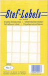 Stef Labels 1200Stück Klebeetiketten in Weiß Farbe 19x25mm
