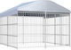 vidaXL Park Dog Outdoor Enclosure with Roof 300x300x200cm made of Metal in Silver Color